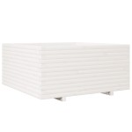 vidaXL Jardinieră de grădină, alb, 100x100x49,5 cm, lemn masiv de pin vidaXL Jardinieră de grădină, alb, 100x100x49,5 cm, lemn masiv de pin