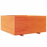 vidaXL Jardinieră grădină maro ceruit, 100x100x49,5 cm, lemn masiv pin vidaXL Jardinieră grădină maro ceruit, 100x100x49,5 cm, lemn masiv pin