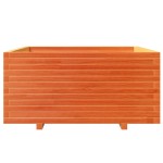 vidaXL Jardinieră grădină maro ceruit, 100x100x49,5 cm, lemn masiv pin vidaXL Jardinieră grădină maro ceruit, 100x100x49,5 cm, lemn masiv pin
