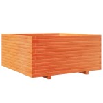 vidaXL Jardinieră grădină maro ceruit, 100x100x49,5 cm, lemn masiv pin vidaXL Jardinieră grădină maro ceruit, 100x100x49,5 cm, lemn masiv pin