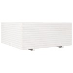 vidaXL Jardinieră de grădină, alb, 110x110x49,5 cm, lemn masiv de pin vidaXL Jardinieră de grădină, alb, 110x110x49,5 cm, lemn masiv de pin