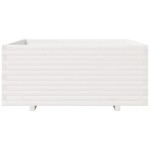 vidaXL Jardinieră de grădină, alb, 110x110x49,5 cm, lemn masiv de pin vidaXL Jardinieră de grădină, alb, 110x110x49,5 cm, lemn masiv de pin