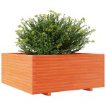 vidaXL Jardinieră grădină maro ceruit, 110x110x49,5 cm, lemn masiv pin vidaXL Jardinieră grădină maro ceruit, 110x110x49,5 cm, lemn masiv pin