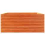 vidaXL Jardinieră grădină maro ceruit, 110x110x49,5 cm, lemn masiv pin vidaXL Jardinieră grădină maro ceruit, 110x110x49,5 cm, lemn masiv pin
