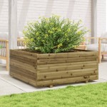 vidaXL Jardinieră de grădină, 110x110x49,5 cm, lemn de pin impregnat
