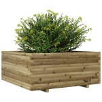 vidaXL Jardinieră de grădină, 110x110x49,5 cm, lemn de pin impregnat