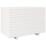 vidaXL Jardinieră de grădină, alb, 70x40x49,5 cm, lemn masiv de pin vidaXL Jardinieră de grădină, alb, 70x40x49,5 cm, lemn masiv de pin