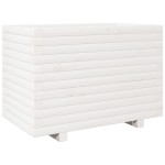 vidaXL Jardinieră de grădină, alb, 70x40x49,5 cm, lemn masiv de pin vidaXL Jardinieră de grădină, alb, 70x40x49,5 cm, lemn masiv de pin