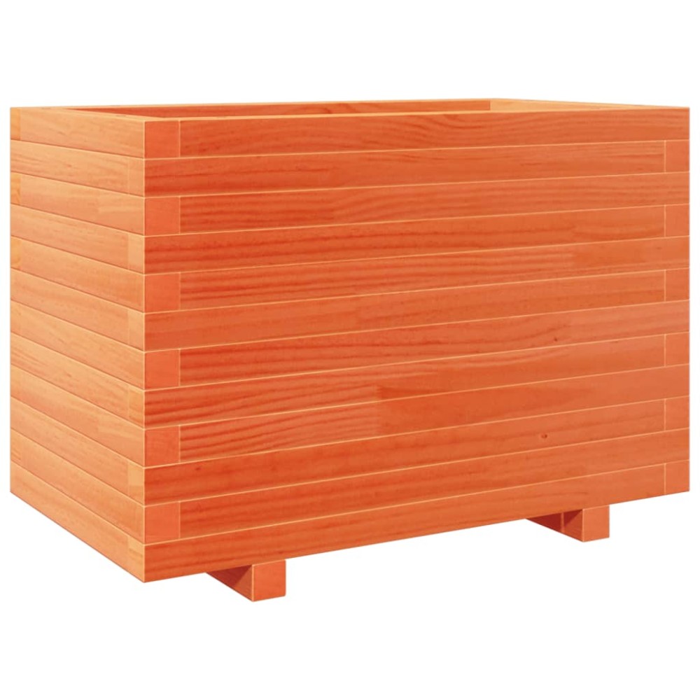 vidaXL Jardinieră grădină, maro ceruit, 70x40x49,5 cm, lemn masiv pin