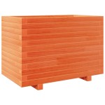 vidaXL Jardinieră grădină, maro ceruit, 70x40x49,5 cm, lemn masiv pin vidaXL Jardinieră grădină, maro ceruit, 70x40x49,5 cm, lemn masiv pin