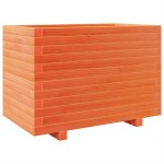 vidaXL Jardinieră grădină, maro ceruit, 70x40x49,5 cm, lemn masiv pin vidaXL Jardinieră grădină, maro ceruit, 70x40x49,5 cm, lemn masiv pin