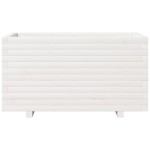vidaXL Jardinieră de grădină, alb, 90x40x49,5 cm, lemn masiv de pin vidaXL Jardinieră de grădină, alb, 90x40x49,5 cm, lemn masiv de pin