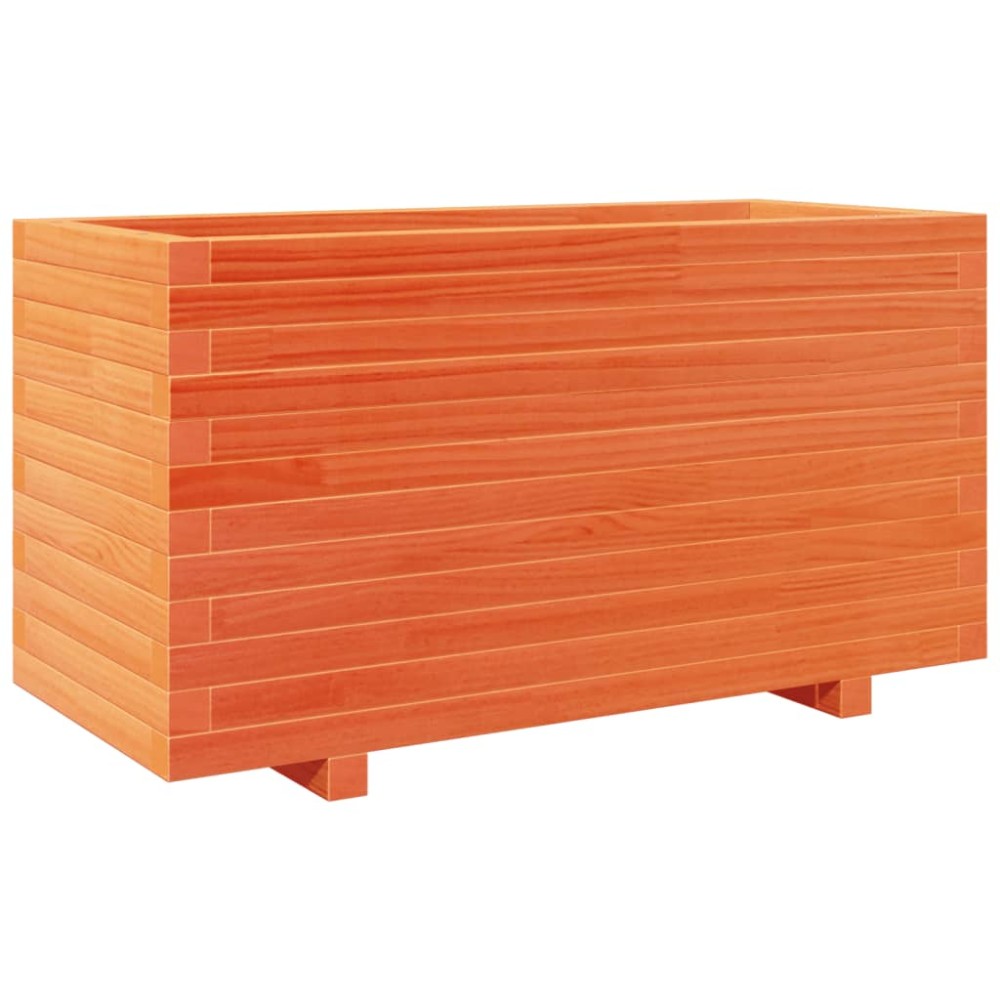 vidaXL Jardinieră grădină, maro ceruit, 90x40x49,5 cm, lemn masiv pin