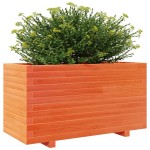 vidaXL Jardinieră grădină, maro ceruit, 90x40x49,5 cm, lemn masiv pin vidaXL Jardinieră grădină, maro ceruit, 90x40x49,5 cm, lemn masiv pin