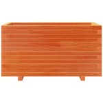 vidaXL Jardinieră grădină, maro ceruit, 90x40x49,5 cm, lemn masiv pin vidaXL Jardinieră grădină, maro ceruit, 90x40x49,5 cm, lemn masiv pin