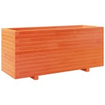 vidaXL Jardinieră grădină, maro ceruit, 110x40x49,5 cm, lemn masiv pin vidaXL Jardinieră grădină, maro ceruit, 110x40x49,5 cm, lemn masiv pin