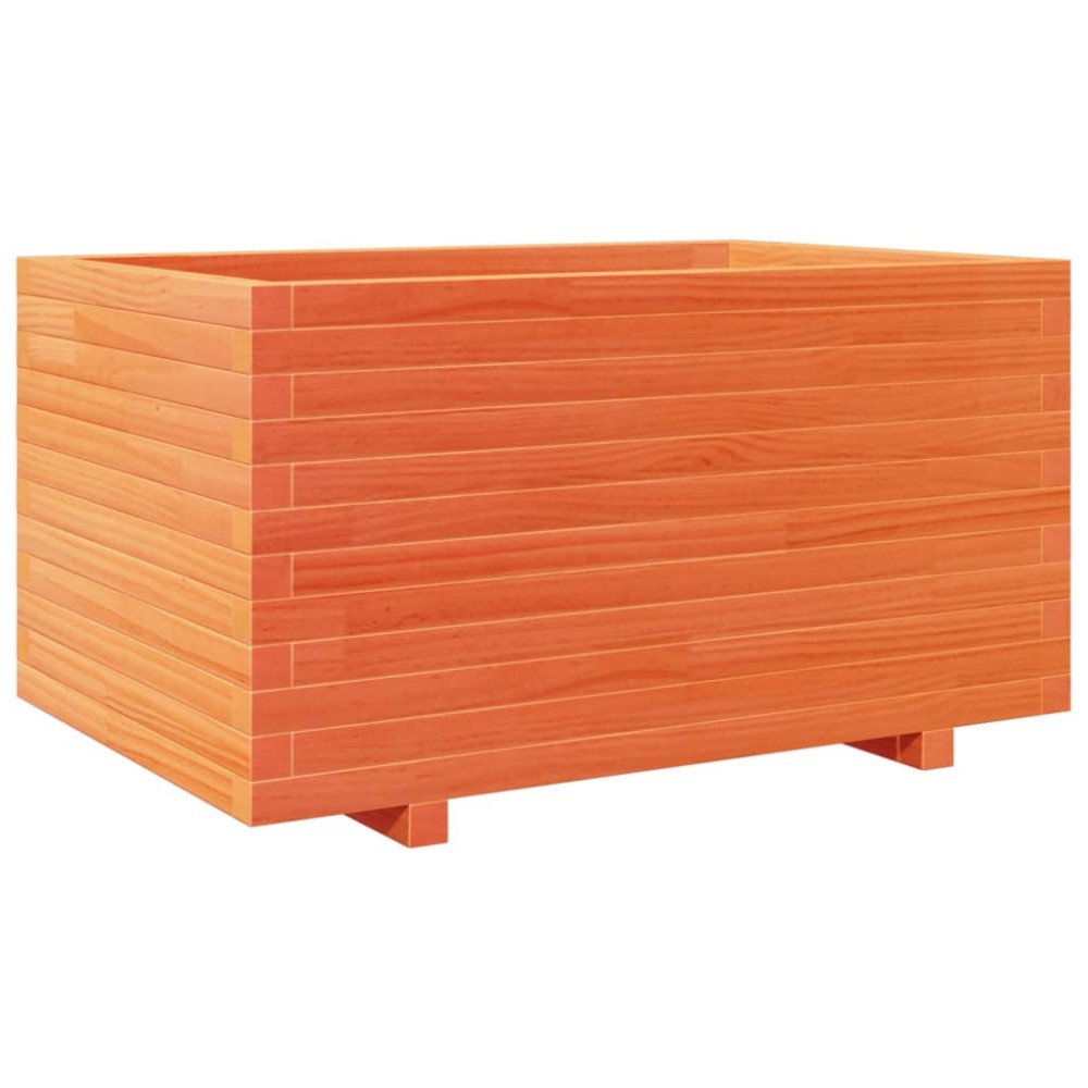 vidaXL Jardinieră grădină, maro ceruit, 90x60x49,5 cm, lemn masiv pin