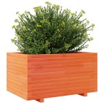 vidaXL Jardinieră grădină, maro ceruit, 90x60x49,5 cm, lemn masiv pin vidaXL Jardinieră grădină, maro ceruit, 90x60x49,5 cm, lemn masiv pin