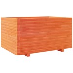 vidaXL Jardinieră grădină, maro ceruit, 90x60x49,5 cm, lemn masiv pin vidaXL Jardinieră grădină, maro ceruit, 90x60x49,5 cm, lemn masiv pin