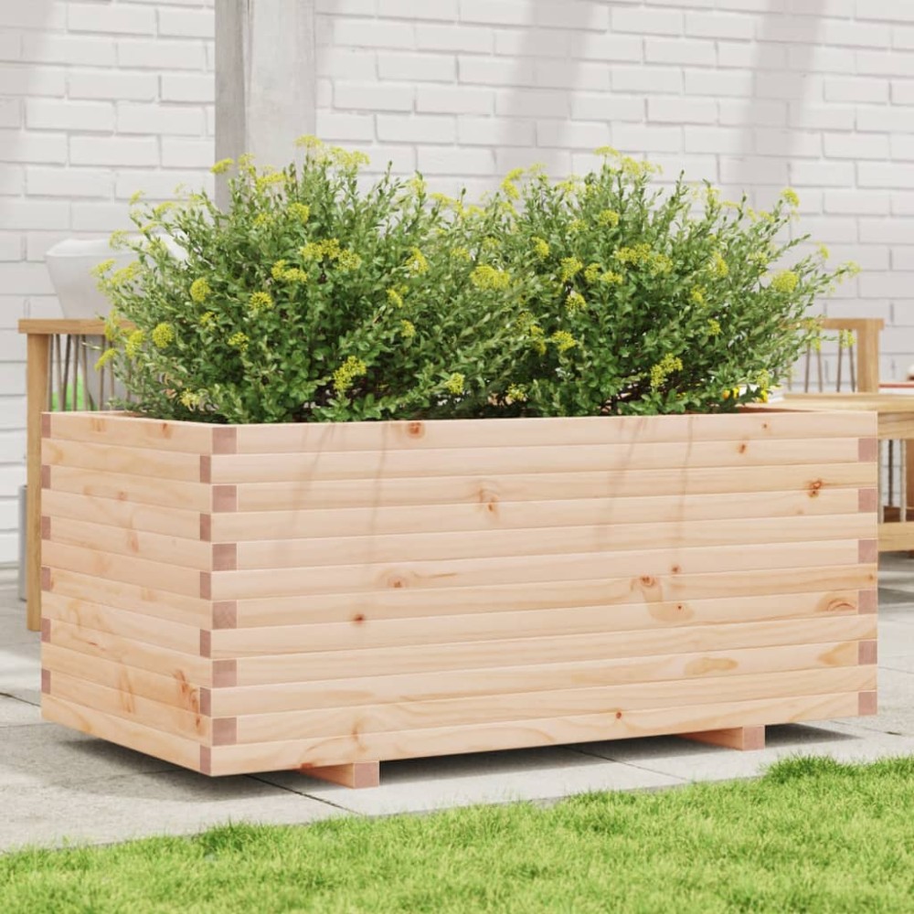 vidaXL Jardinieră de grădină, 110x60x49,5 cm, lemn masiv de pin
