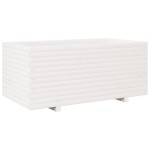 vidaXL Jardinieră de grădină, alb, 110x60x49,5 cm, lemn masiv de pin vidaXL Jardinieră de grădină, alb, 110x60x49,5 cm, lemn masiv de pin