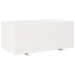 vidaXL Jardinieră de grădină, alb, 110x60x49,5 cm, lemn masiv de pin vidaXL Jardinieră de grădină, alb, 110x60x49,5 cm, lemn masiv de pin