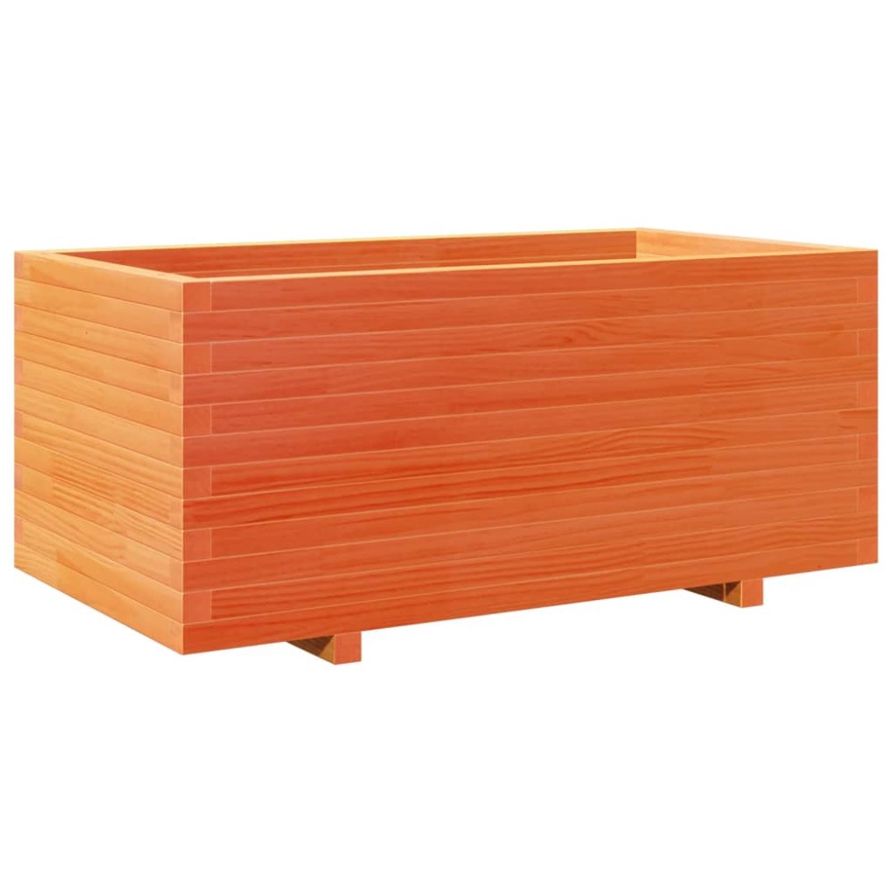 vidaXL Jardinieră grădină, maro ceruit, 110x60x49,5 cm, lemn masiv pin