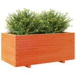 vidaXL Jardinieră grădină, maro ceruit, 110x60x49,5 cm, lemn masiv pin vidaXL Jardinieră grădină, maro ceruit, 110x60x49,5 cm, lemn masiv pin