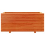 vidaXL Jardinieră grădină, maro ceruit, 110x60x49,5 cm, lemn masiv pin vidaXL Jardinieră grădină, maro ceruit, 110x60x49,5 cm, lemn masiv pin