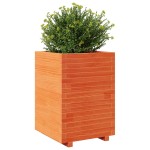 vidaXL Jardinieră de grădină, maro ceruit 50x50x72,5 cm lemn masiv pin vidaXL Jardinieră de grădină, maro ceruit 50x50x72,5 cm lemn masiv pin