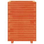 vidaXL Jardinieră de grădină, maro ceruit 50x50x72,5 cm lemn masiv pin vidaXL Jardinieră de grădină, maro ceruit 50x50x72,5 cm lemn masiv pin