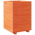 vidaXL Jardinieră de grădină, maro ceruit 50x50x72,5 cm lemn masiv pin vidaXL Jardinieră de grădină, maro ceruit 50x50x72,5 cm lemn masiv pin