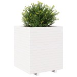 vidaXL Jardinieră de grădină, alb, 60x60x72,5 cm, lemn masiv de pin vidaXL Jardinieră de grădină, alb, 60x60x72,5 cm, lemn masiv de pin