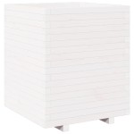 vidaXL Jardinieră de grădină, alb, 60x60x72,5 cm, lemn masiv de pin vidaXL Jardinieră de grădină, alb, 60x60x72,5 cm, lemn masiv de pin