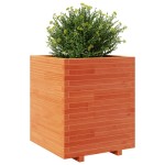 vidaXL Jardinieră de grădină, maro ceruit 60x60x72,5 cm lemn masiv pin