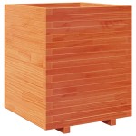 vidaXL Jardinieră de grădină, maro ceruit 60x60x72,5 cm lemn masiv pin