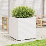 vidaXL Jardinieră de grădină, alb, 70x70x72,5 cm, lemn masiv de pin vidaXL Jardinieră de grădină, alb, 70x70x72,5 cm, lemn masiv de pin