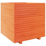 vidaXL Jardinieră grădină, maro ceruit, 70x70x72,5 cm, lemn masiv pin vidaXL Jardinieră grădină, maro ceruit, 70x70x72,5 cm, lemn masiv pin