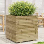 vidaXL Jardinieră de grădină, 70x70x72,5 cm, lemn de pin impregnat