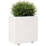 vidaXL Jardinieră de grădină, alb, 70x40x72,5 cm, lemn masiv de pin vidaXL Jardinieră de grădină, alb, 70x40x72,5 cm, lemn masiv de pin