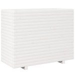 vidaXL Jardinieră de grădină, alb, 90x40x72,5 cm, lemn masiv de pin vidaXL Jardinieră de grădină, alb, 90x40x72,5 cm, lemn masiv de pin