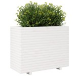 vidaXL Jardinieră de grădină, alb, 90x40x72,5 cm, lemn masiv de pin vidaXL Jardinieră de grădină, alb, 90x40x72,5 cm, lemn masiv de pin