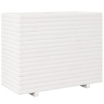 vidaXL Jardinieră de grădină, alb, 90x40x72,5 cm, lemn masiv de pin vidaXL Jardinieră de grădină, alb, 90x40x72,5 cm, lemn masiv de pin