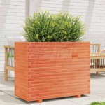 vidaXL Jardinieră grădină, maro ceruit, 90x40x72,5 cm, lemn masiv pin vidaXL Jardinieră grădină, maro ceruit, 90x40x72,5 cm, lemn masiv pin