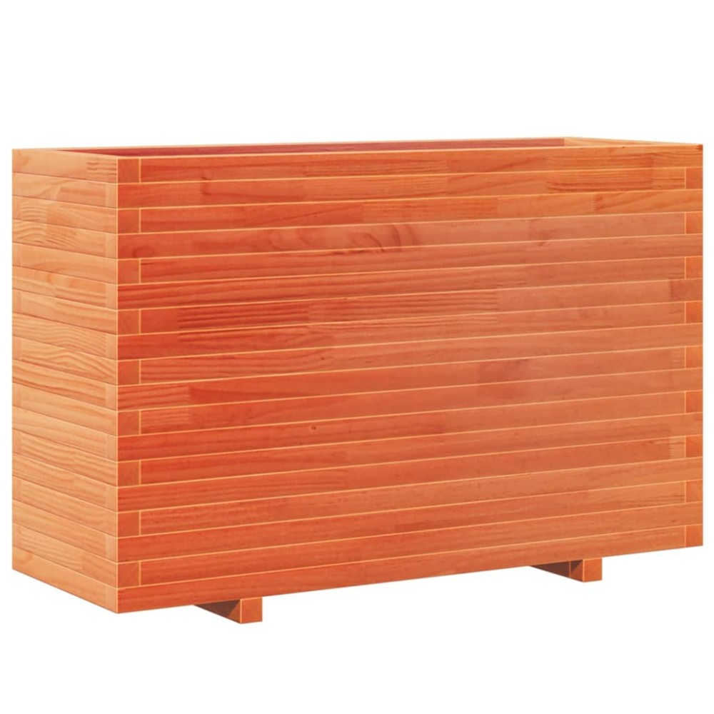 vidaXL Jardinieră grădină, maro ceruit, 110x40x72,5 cm, lemn masiv pin