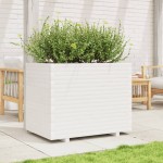 vidaXL Jardinieră de grădină, alb, 90x60x72,5 cm, lemn masiv de pin vidaXL Jardinieră de grădină, alb, 90x60x72,5 cm, lemn masiv de pin