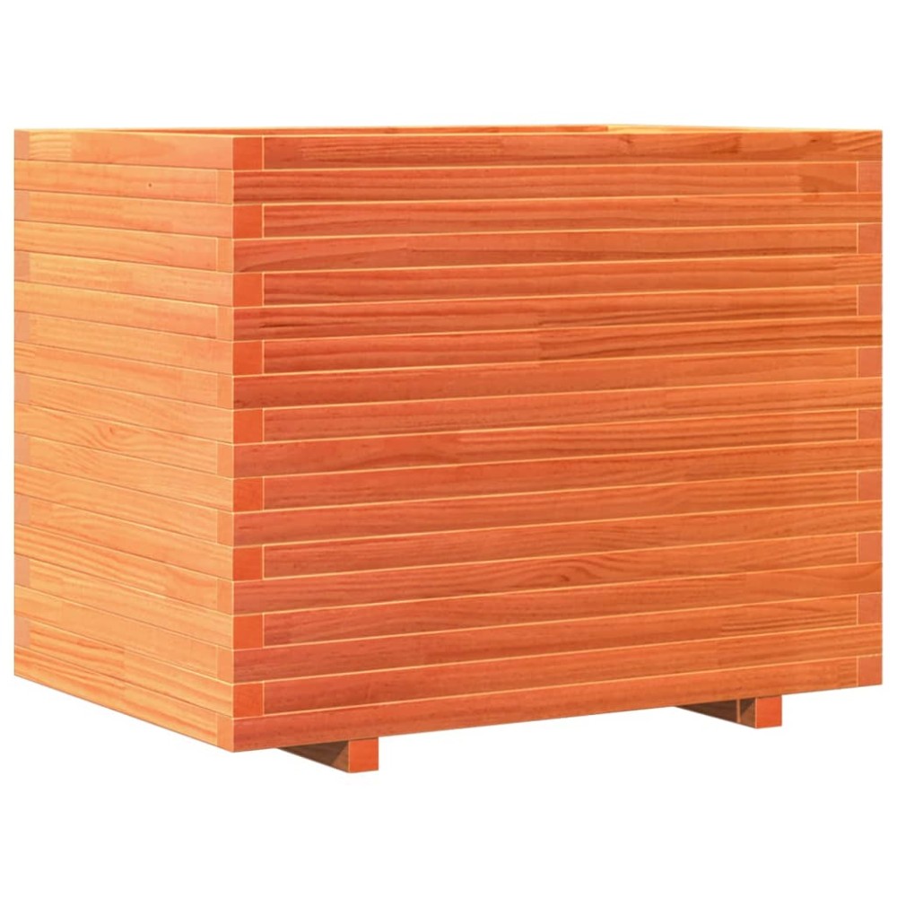 vidaXL Jardinieră grădină, maro ceruit, 90x60x72,5 cm, lemn masiv pin