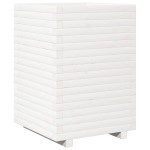 vidaXL Jardinieră de grădină, alb, 50x50x72 cm, lemn masiv de pin vidaXL Jardinieră de grădină, alb, 50x50x72 cm, lemn masiv de pin