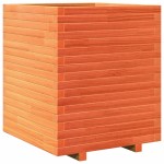 vidaXL Jardinieră de grădină, maro ceruit, 60x60x72 cm, lemn masiv pin vidaXL Jardinieră de grădină, maro ceruit, 60x60x72 cm, lemn masiv pin