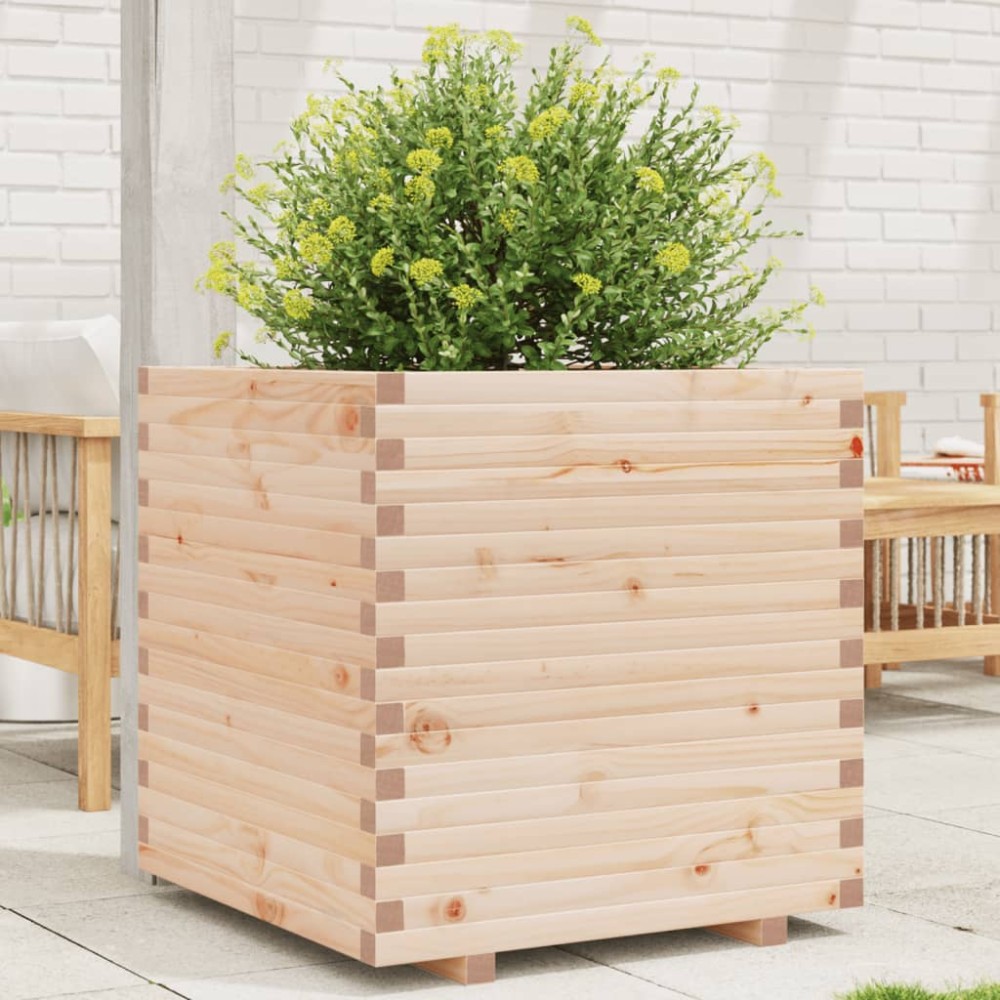 vidaXL Jardinieră de grădină, 70x70x72 cm, lemn masiv de pin